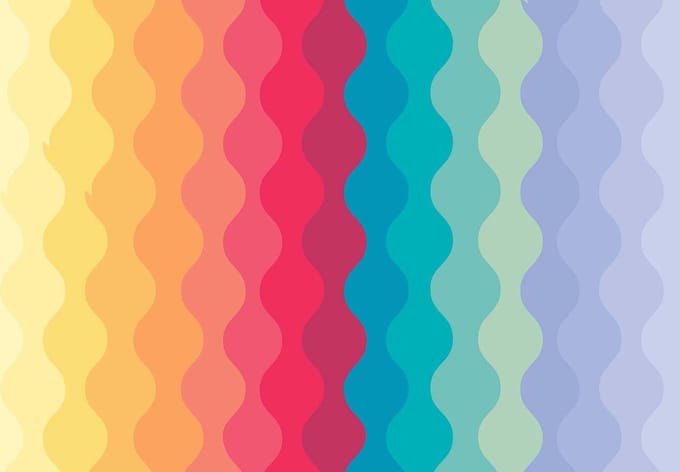 Fotobehang Modern Art Rainbow | PANORAMIC - 250cm x 104cm | 130g/m2 Vlies