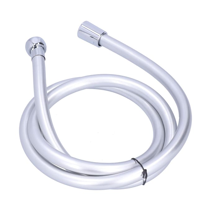 Tuyau de Douche PVC 1,5m Tuyau de Pommeau de Douche Tuyau Chauffe-Eau Lisse Antidéflagrant Argent pour Salle de Bain gray