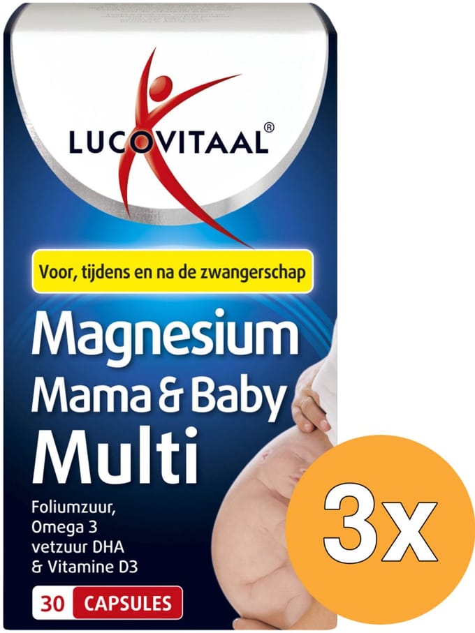 3x Lucovitaal Magnesium Mama & Baby Multi (30 capsules)