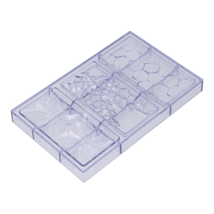 3-in-1 Chocoladereep Vormen Polycarbonaat Standaard Chocoladereep Maken Sjabloon voor Thuis L(for 6.5-9kg) gray