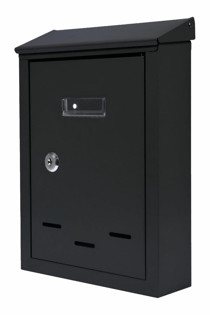 AW-Tools AW75005 - Stalen Brievenbus - Zwart - Weerbestendig - Inclusief Slot