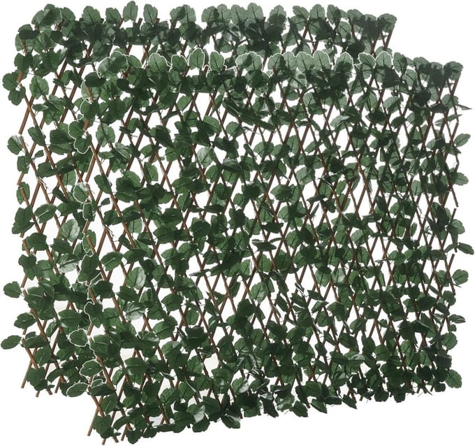 Kunstheg met Bladeren - Privacy Scherm - Tuin Aankleden - Lengte Verstelbaar - 295x70 cm - Groen