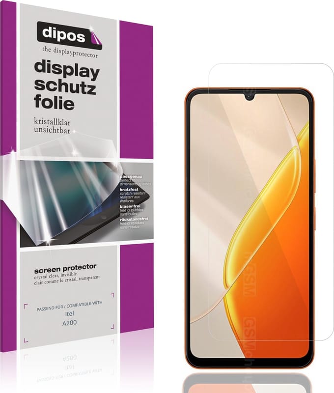 dipos – 4x Beschermfolie geschikt voor Itel A200 | Krasbestendige & heldere Screenprotector Ultra-Thin