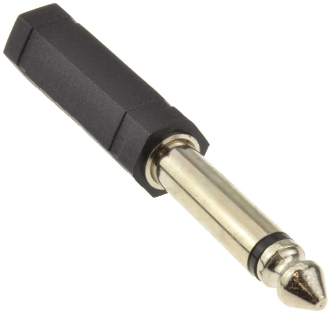 6,35mm Jack mono (m) - 6,35mm Jack stereo (v) adapter