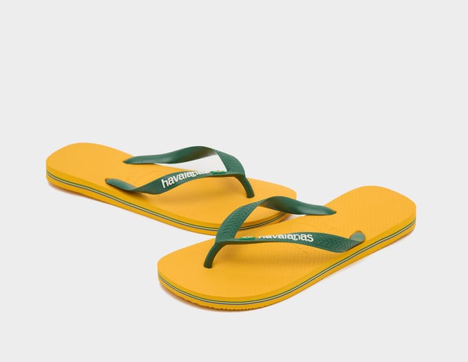 Havaianas Brasil Logo Slippers geel Rubber