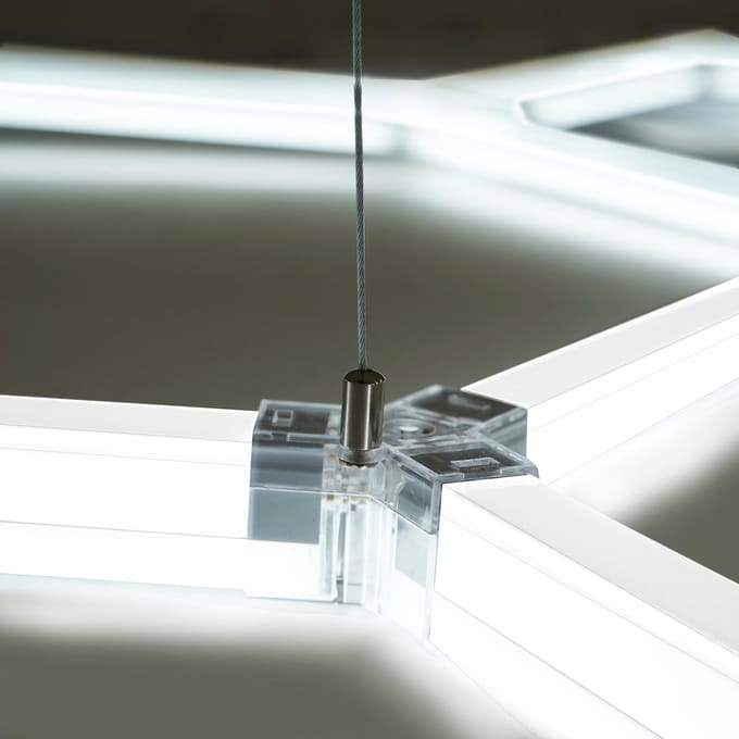 Hexagon led & geventileerde garagetegels - zwart/blauw - 36m2