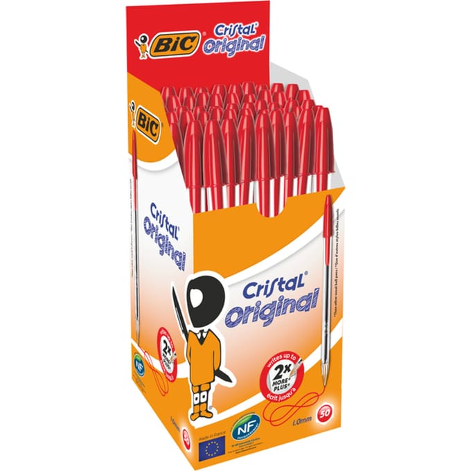 Balpen Bic Cristal medium rood