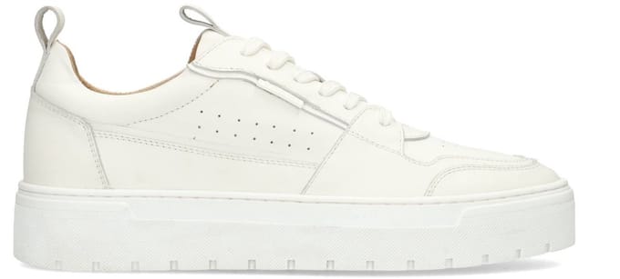 PS Poelman IVAR Heren Sneakers - Wit Met Combinatie - Maat 44