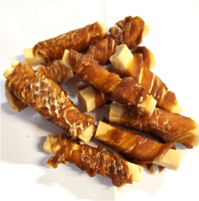 Chikko Quality - Chicken & Cheese Wrapped Stick - Hondensnack - 300gr
