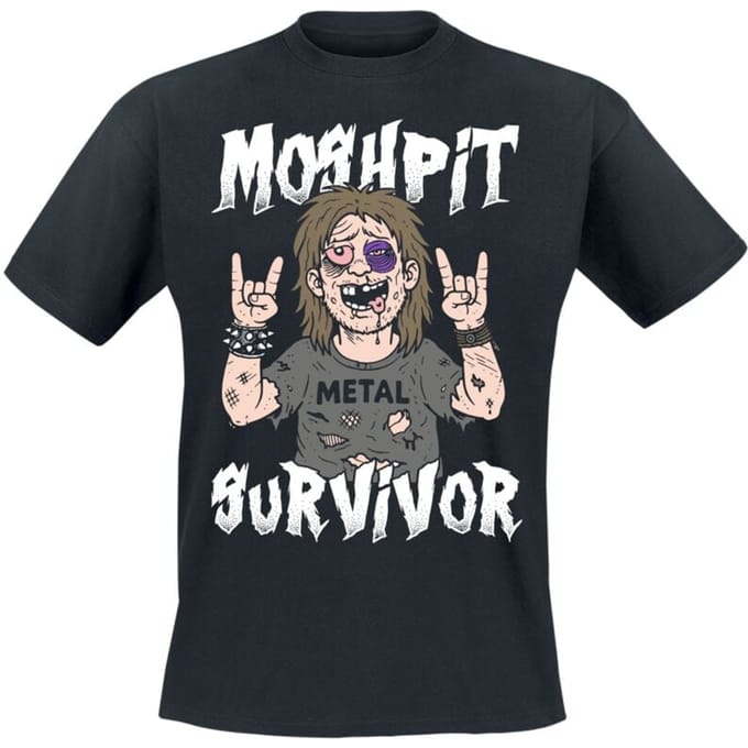 Sprüche - Fun T-shirt - Moshpit Survivor - M tot 3XL - voor Mannen - zwart