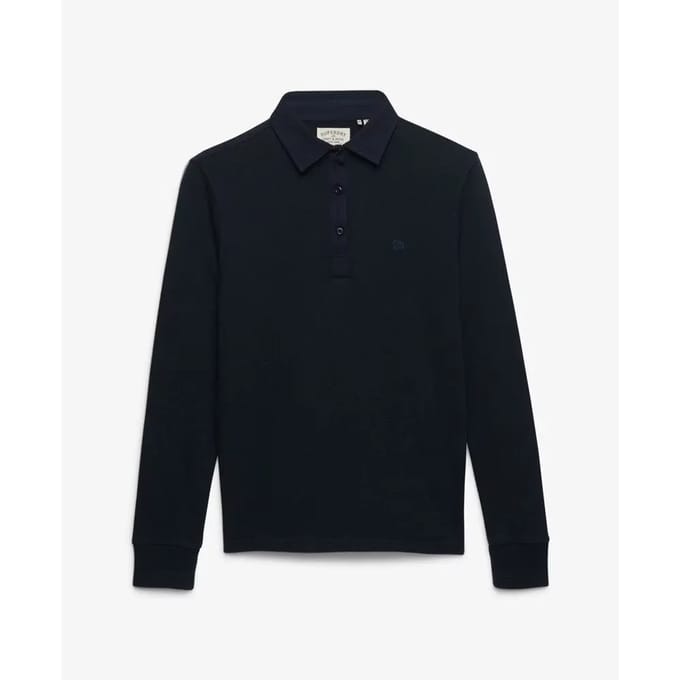 Superdry Classic Rugby Top Oversized Pasvorm Blauw Grootte: 42