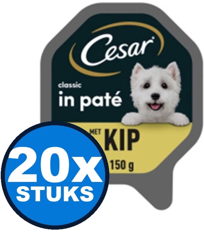 20x Cesar Classic - Pate met Kip - Hondenvoer - 150g