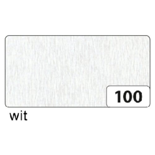 Crêpepapier folia 50x250cm 10vel 100 wit