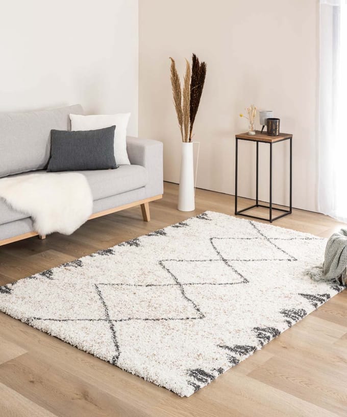 Berber vloerkleed - Artisan Tizi wit/grijs 280x380