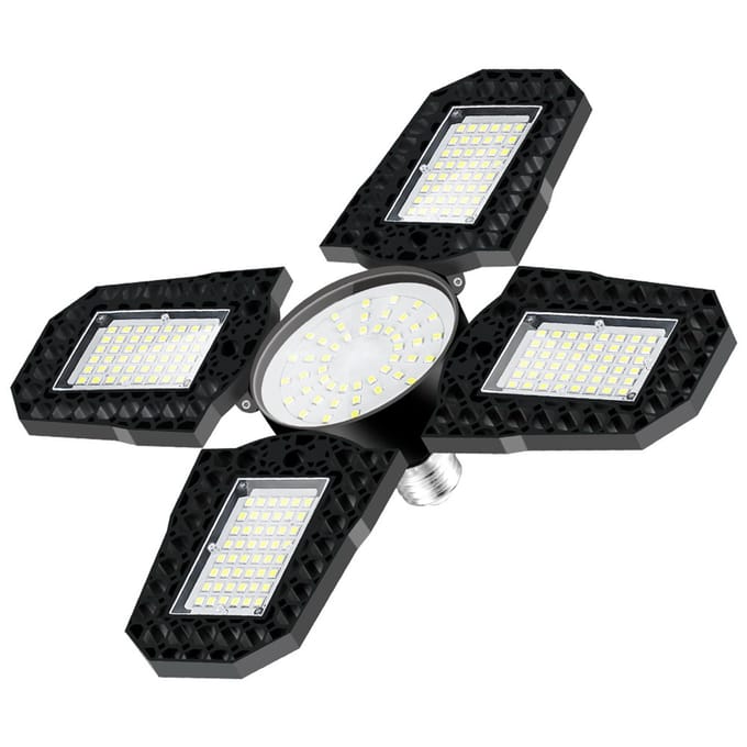 LED-garagelamp E27 opvouwbare transformator garagelamp 100W krachtig waterdicht industrieel warme witte kleur