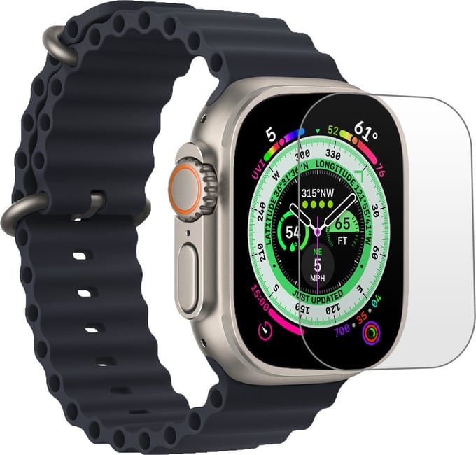 Screenprotector Geschikt voor Apple Watch Ultra 2 Screenprotector Bescherm Glas - Screen Protector Geschikt voor Apple Watch Ultra 2 (49 mm) Screenprotector Tempered Glass
