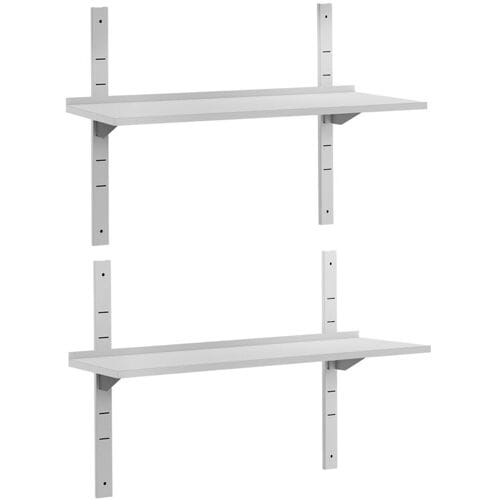 GGM Gastro Dubbele RVS wandschap ECO - 1400x400mm zilver