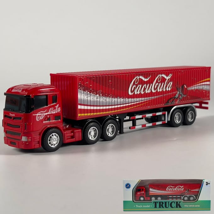1:64 Camion Container Scania Camion Container Américain Modèle Miniature Jouet Véhicules de Transport Remorque en Métal Moulé sous Pression Avec Système à Ressort