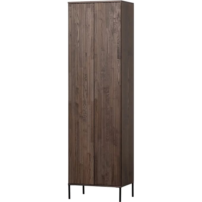 WOOOD New Gravure Hoge Kast - Essen - Espresso - 210x60x42