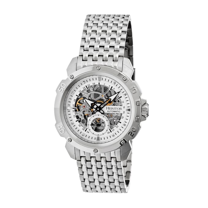 Heritor Automatic Conrad Skeleton Armbandhorloge - Zilver