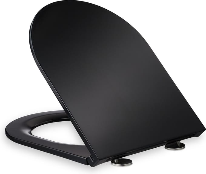 Wc-bril - softclose - quick release - 36x45 cm - d-vorm - montage van bovenaf