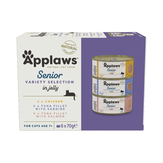 6x 70g Applaws Senior Mixpakket (3 Soorten) Katten Natvoer