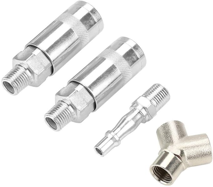Allecto - Y Piece Connector - 3-Weg Aansluiting - Snelle Verbinding - Luchtpomp - Compressor - Handig en efficiënt - Geschikt voor lucht - Universe...