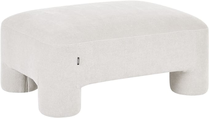 HOGBO - Ottomaan - Wit - Polyester