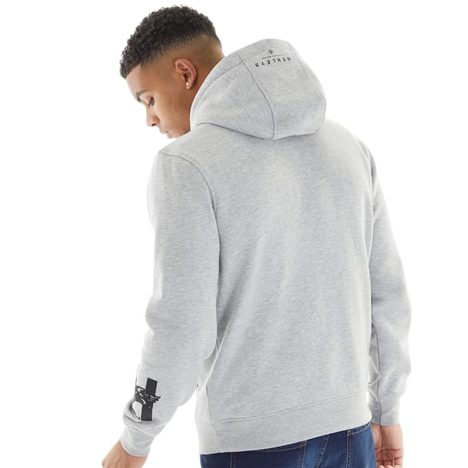 Henleys Heren Henycore Katoenen Hoodie (Grijs Marl)