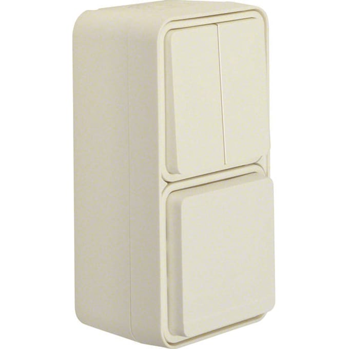 Hager Berker Combistopcontact met Serieschakelaar en Behuizing - 47903512