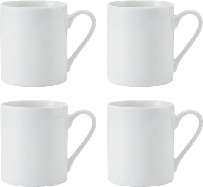 Mikasa - Mokken - Egret - China - Wit - Set van 4 - 380ml