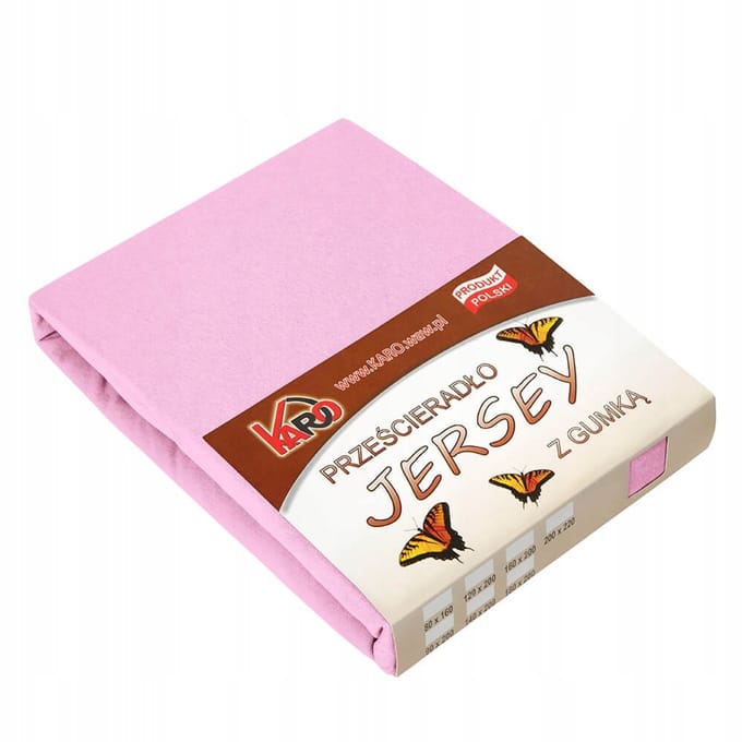 Jersey hoeslaken met elastiek 60x120 cm lichtroze KARO