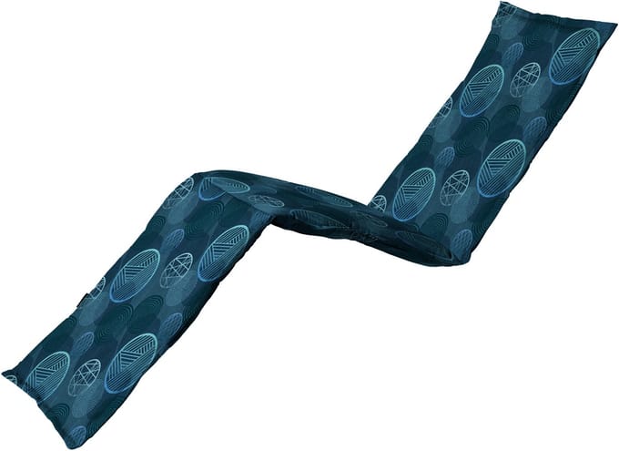 Madison - Tuinkussen - Loungekussen - 200 x 65cm - Circle Blue - Ligbedkussen - Blauw