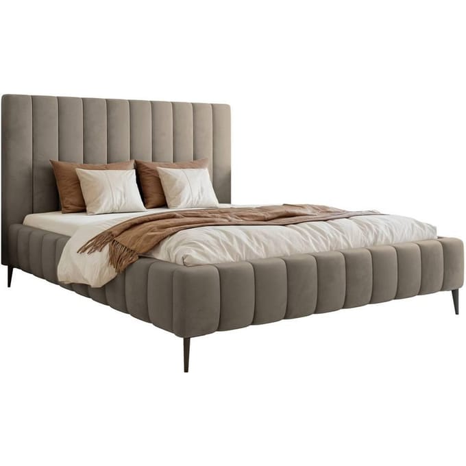 Bedframe Flores velvet 160x200 met opbergruimte | NADUVI Collection