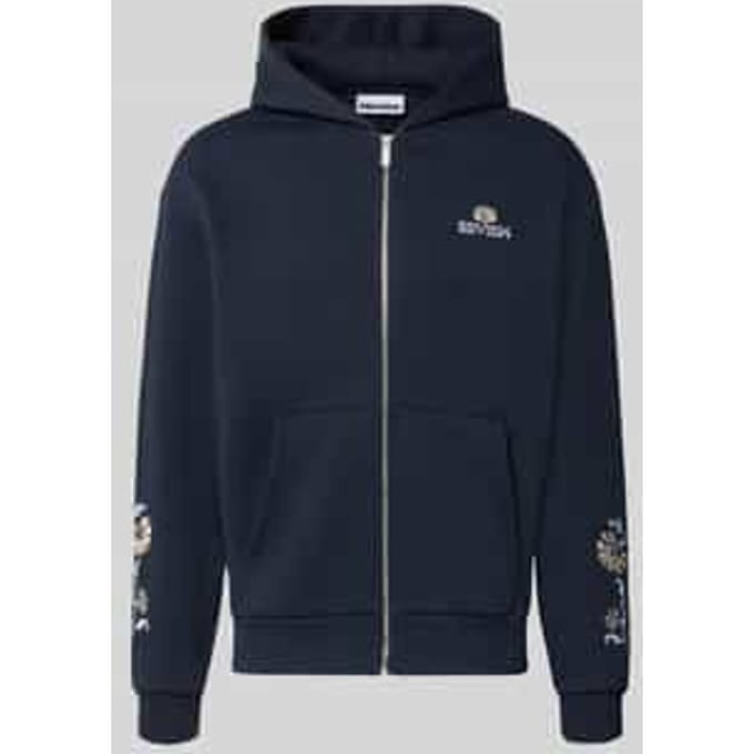 relaxed fit sweatjack met capuchon