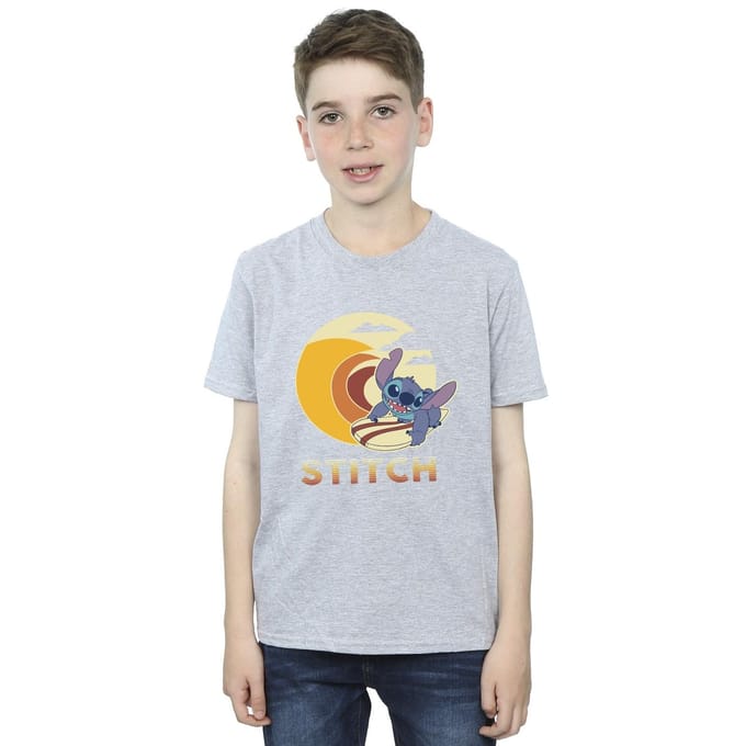 Disney Jongens Lilo & Stitch Summer Waves T-shirt (Sportgrijs)