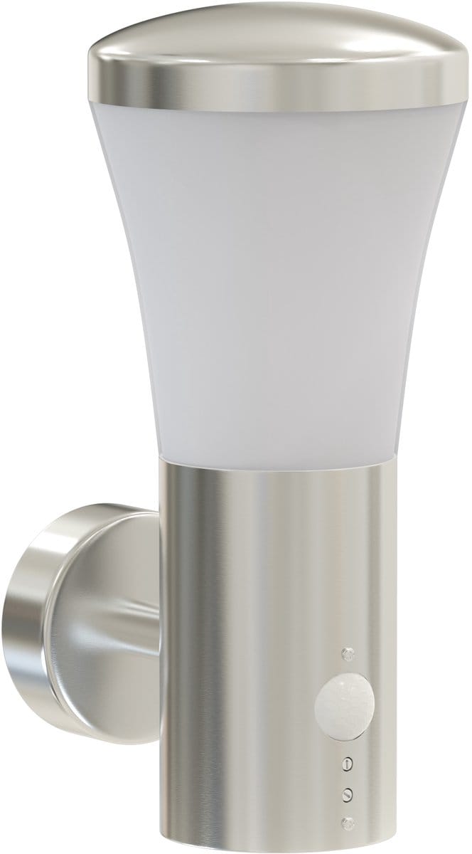Luminize Buitenlamp met bewegingssensor - Wandlamp met sensor - 17x12x27cm - E27 fitting - zilver