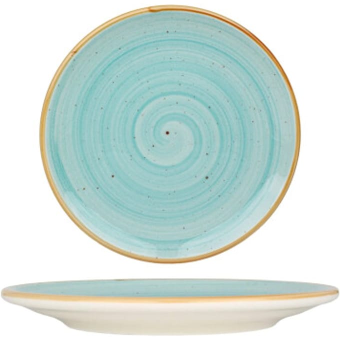 Bonna Dessertbord - Aqua - Porselein - 17 cm - set van 6