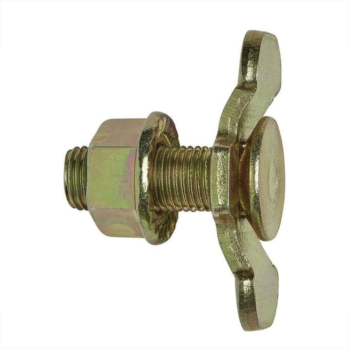 ProPlus Dubbele stud fitting voor bindrail - 3/8 inch bout - 30 x 42 x 26 mm
