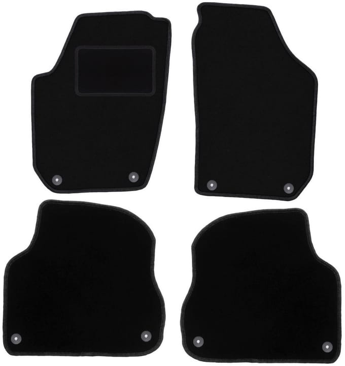 Zwarte veloursmatten voor: Skoda Fabia II hatchback, stationwagen (2007-2014)