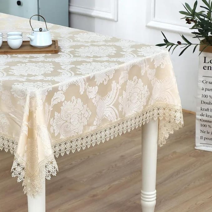 Tafelkleed Jacquard Europees Stijl Tafelkleed Rechthoekig Tafel Thee Tafelkleed Multifunctioneel Handdoek Tafelmat 100*150cm geel