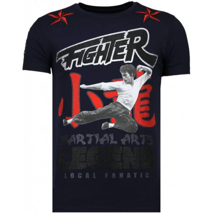 Local Fanatic Fighter bruce lee t-shirt rhinestones