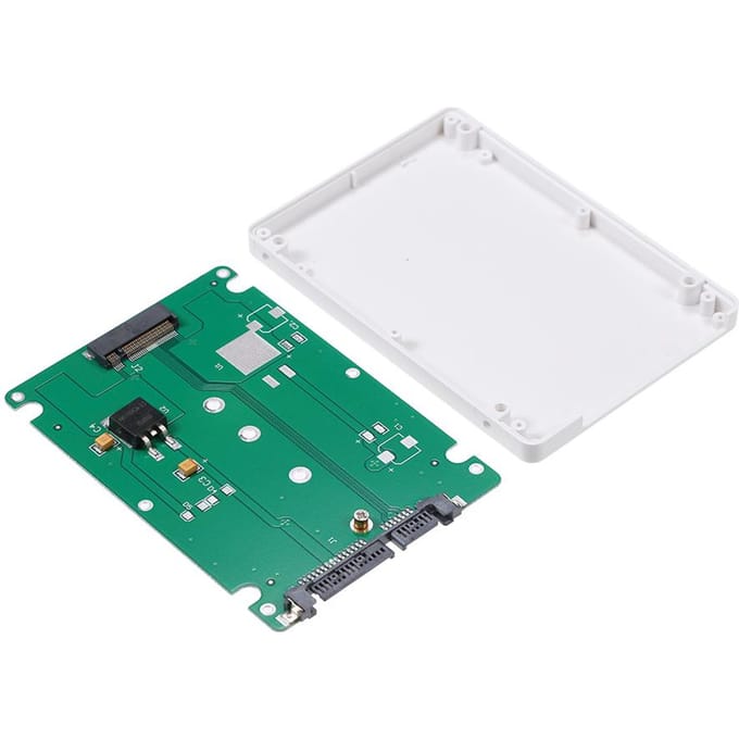 NGFF M.2 SSD vers adaptateur convertisseur SATA III 22 broches avec 2.5 '' à utiliser blanc