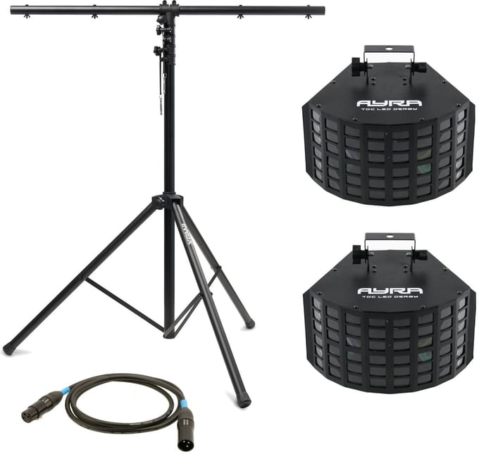 Lichtset - Ayra Double Derby Pack incl. statief, T-bar en DMX - Multikleur