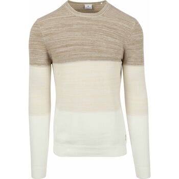 Blue Industry Pullover Strepen Beige - Maat XXL - Heren - Pullovers