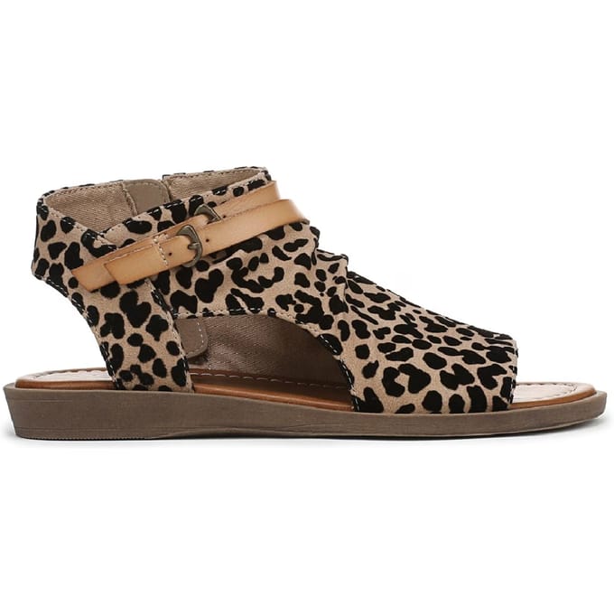 Blowfish Malibu Dames Bruine Luipaard Strappy Lage Wedgesandalen - Denver