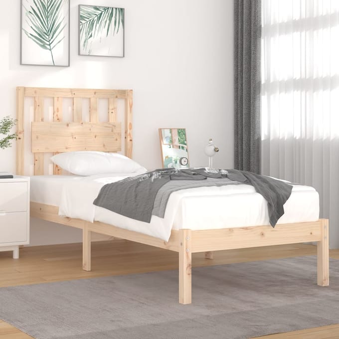 vidaXL - Bedframe - massief - grenenhout - 90x190 - cm