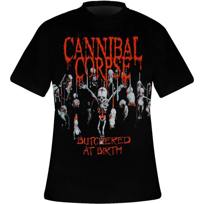 Cannibal Corpse Unisex Tshirt -S- BUTCHERED AT BIRTH (2015) Zwart