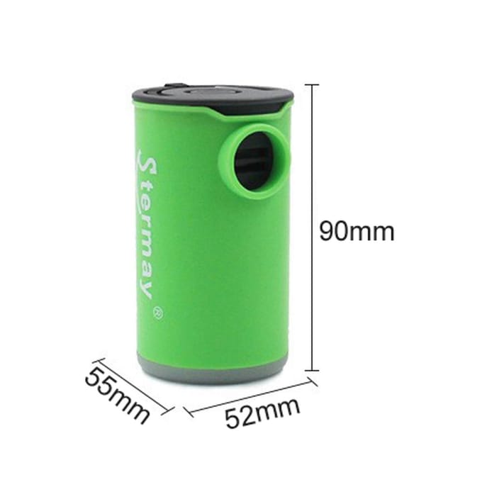 Draadloze luchtpomp Draagbare elektrische luchtcompressor Opblaas- en leeglooppomp met 5 mondstukken en LED groen