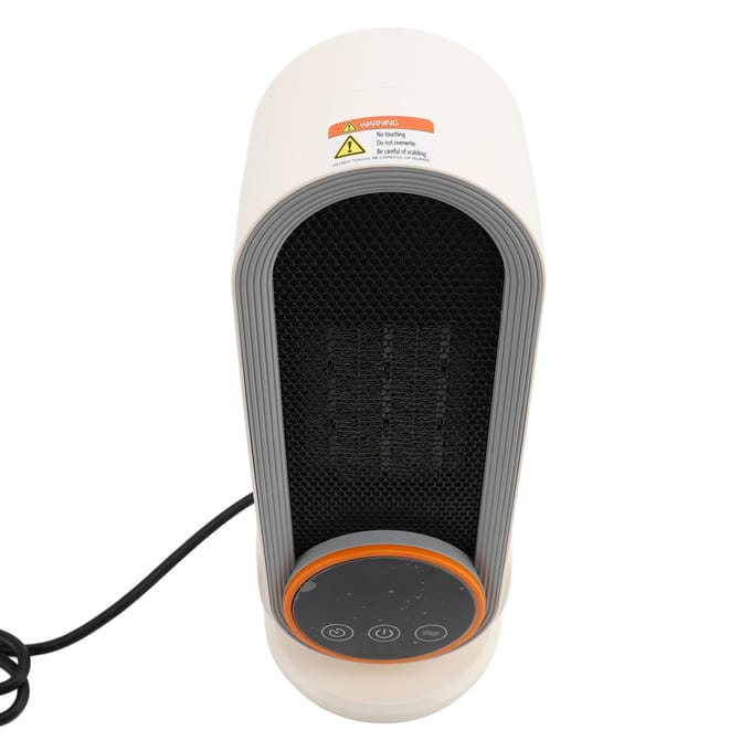 Ruimteverwarmer 1200W Keramische PTC Snelle Verwarming Verstelbare Draagbare Bureau Elektrische Verwarmer met Timer black